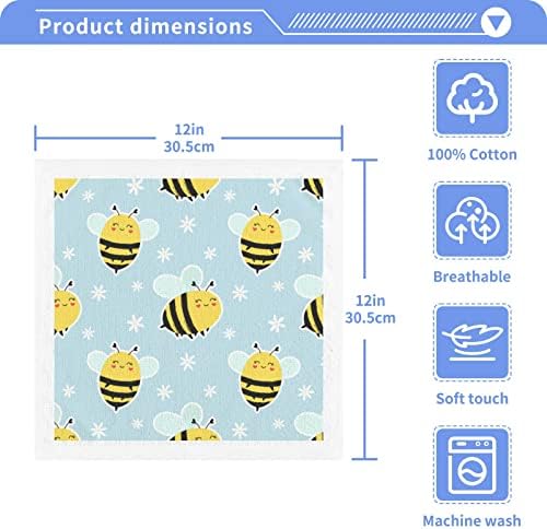 Кигаи 2 пакувања Чаби Пчели за пчели - меки крпи за лице, теретани за теретани, хотел и спа -квалитет, крпи за чисто памучно прсти што може