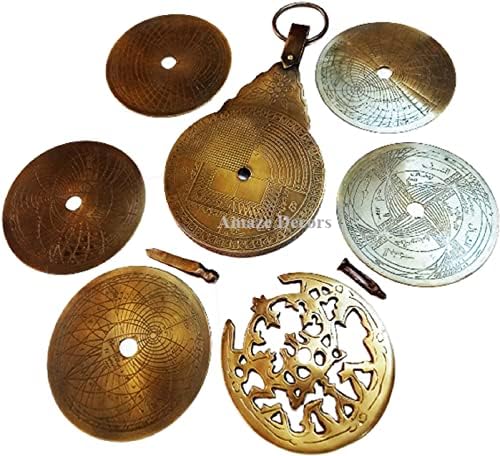 Ама Декори Антички Месингstпски Астролаб Гроздобер Исламска Навигација Астролошки Календар