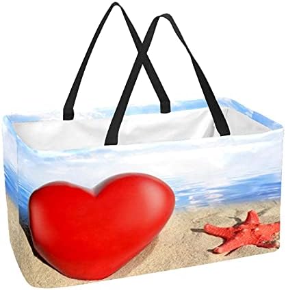 50L купувачи торби со starвездички плажа склопувачки шопинг кутии за намирници торба со рачки, еднократно