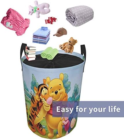 Ака личност Вини корпа за перење, алишта, поддржувајќи ги лесните издржливи водоотпорни корпи за складирање, бања/домот/домашен декор/бебешки
