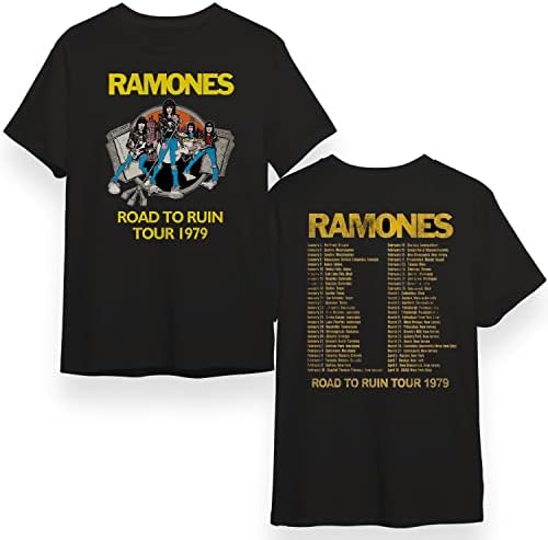 Ra $ Mo%NES Road To Ruin Tour 1979 Vintage Tee, RA $ MO%NES TOUR 2023 кошула, двострана маица, подарок за Ra $ Mo%NES Fan, Unisex Adult, Men Women