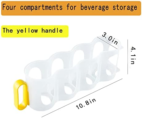 Фрижидер Пијалок Сода Може Складирање Организатор Вода Шише За Складирање Диспензерот 4 Дупки За Чување на пијалаци решетката