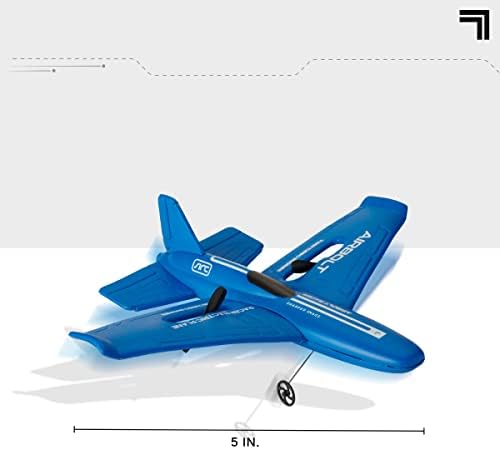 Појапер слика Airbolt Racer RC Airplane, 2,4 GHz далечински управувач, лесен за летање, USB-C полнење, траен дизајн на лесна пена, забава за брза и долг дострел, пропелери за замена, п?