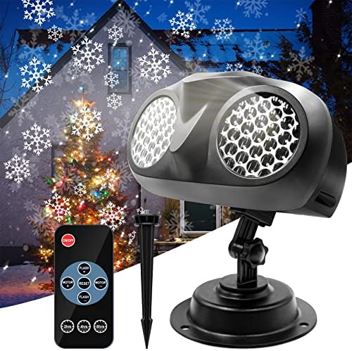 Божиќни проектори на Лоинтаин, Божиќни проектори за снегулка, светла на отворено затворено светло за одмор, снежни врнежи со