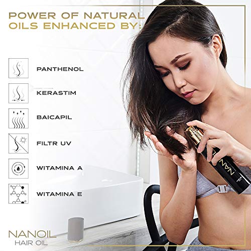 Наноил-масло за коса за коса со средна порозност