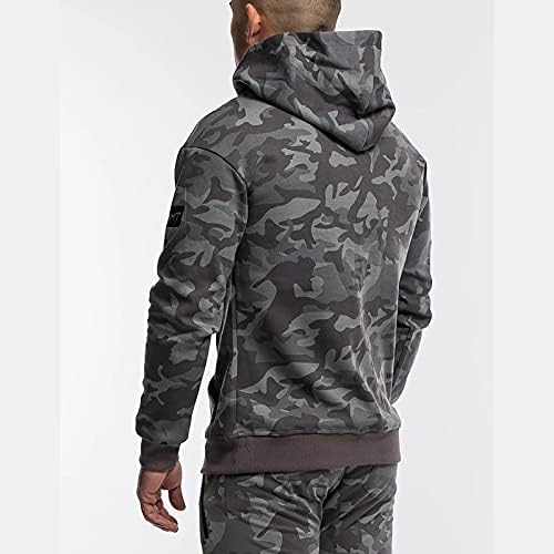 QTocio Mens Sweatsuits 2 Piece Hoodie Tracksuit Casual Commo Camo Suits Athertic Casual Sports Sports Gyming Gymsut Setts