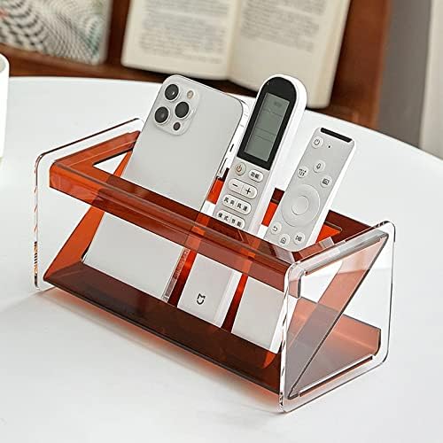 Кутија за складирање на акрилични биро Мошоу, држач за организатор на канцелариски десктоп, мулти-функционално пенкало/телефон/далечинско