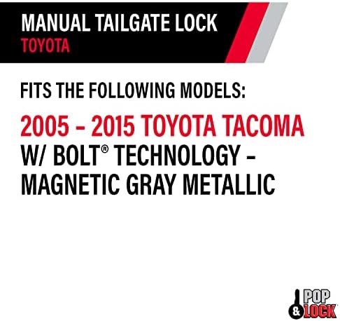 Поп &засилувач; ЗАКЛУЧУВАЊЕ PL5409 Магнетни Сиви Метални Рачно Заклучување Задната Врата Со Завртки Кодирани За Toyota Tacoma