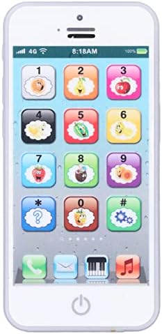 Играчка за мобилни телефони за бебиња, симулација во форма на чиста музика кул лесен англиски мобилен телефон играчка, машина за учење на англиски