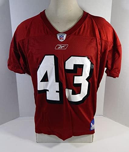 2002 година во Сан Франциско 49ерс 43 Игра издадена Jerseyерси на црвена пракса 975 - непотпишана игра во НФЛ користени дресови