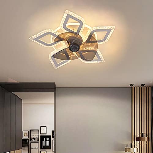 Вентилатор на таванот Cutyz со LED светлосни тавани вентилатори со светла и далечински за спални соби со модерни вентилатори на таванот со ламби