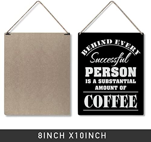Кујнски кафе знак подарок куќа зад секоја успешна личност е значителна количина кафе дрвена висечка знак за знак на плакета