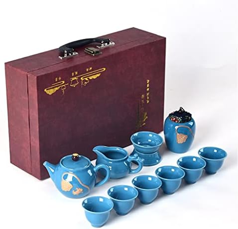HDRZR Комплетен сет на чајни чајни, керамички чаши за чај, чајници, комплети, кутии за подароци за домаќинства, идеи за подароци
