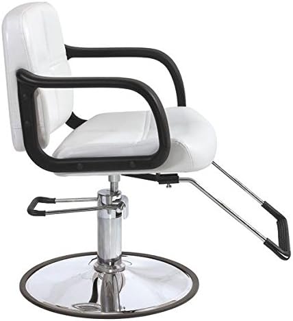Mkdlufei бербер стол хидрауличен салон стол 360 ° тркалачки вртлен салон стол за стилист за коса бургундски салон за коса стол