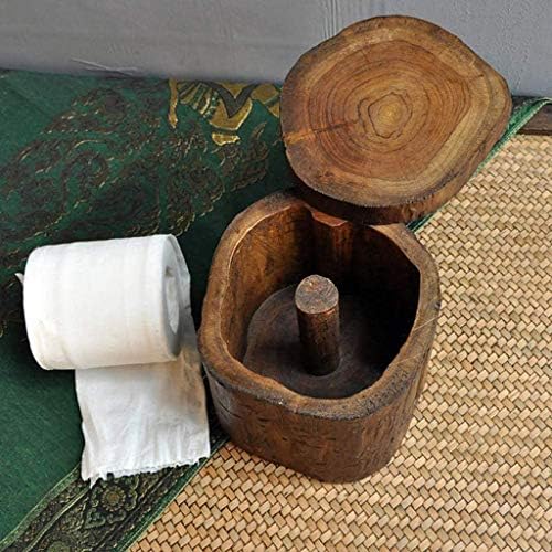 Држач за дрвена хартија klhhg ， wallид за бања за домаќинства што виси тоалетна ролна хартија