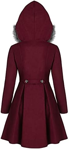 Дуксери работат целосен ракав цврста качулка за жени удобна есенска елегантна јакна полиестер мулти-џеб ветерно зимско палто