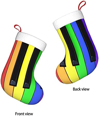 Аугенстер Божиќни чорапи Музика радост Виножито двострано камин што виси чорапи