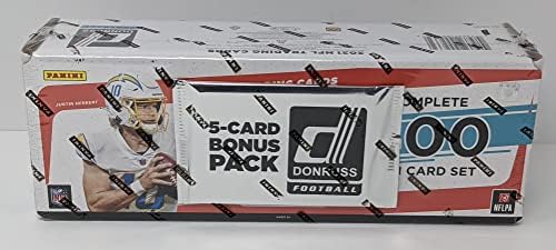 2021 Panini Donruss NFL Football Factory Комплетен сет со 5-картички бонус пакет на паралели за докажување на хипер печат