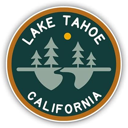 Squiddy Lake Tahoe California - Винил налепница за телефон, лаптоп, шише со вода