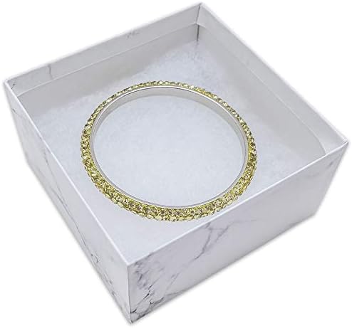 На Дисплеј Момци 100-Пакет Картонска Кутија За Накит Исполнета Со Памук Кутија За Подароци-Мермерна Бела Боја