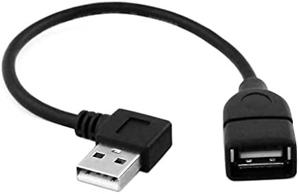 cablecc 90 Степен ПРАВОАГОЛЕН USB 2.0 Машки ДО USB Женски Продолжен Кабел 20cm