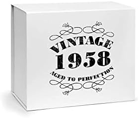 Кутии за подароци Со Капаци - Магнетна Кутија За Подароци - Бела Кутија За Подароци за 65-ти Роденденски Подароци во 5 Големини-Гроздобер-Мали