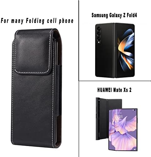 Szcinsen Кожа Телефон Футрола Со Појас Јамка, За Samsung Galaxy Z Fold4 5G, Z Fold3 Z Пати 2 Z Пати Магнетни Затворање Мобилен Телефон Торбичка,