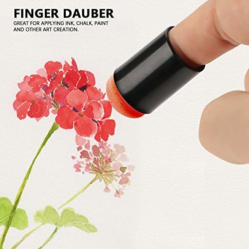 Вијагасафамидо прсти сунѓер Дауберс, 40 парчиња сунѓерски сунѓер Дауберс Уметнички прсти поставени за сликање мастило за цртање DIY