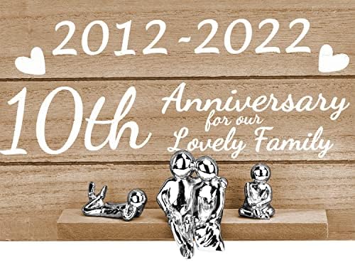 10 -годишнина за лименка за лилјаци за неа - 10 -годишнини за свадбени подароци со лименки за алуминиумски фигури за парови, зачувување на рамки