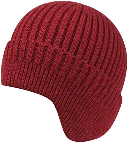 Women'sенска преклопна рачно изработена уво заштита топла волна капа, памук, плетена капа, плетена капа, ветровионски трапер жени