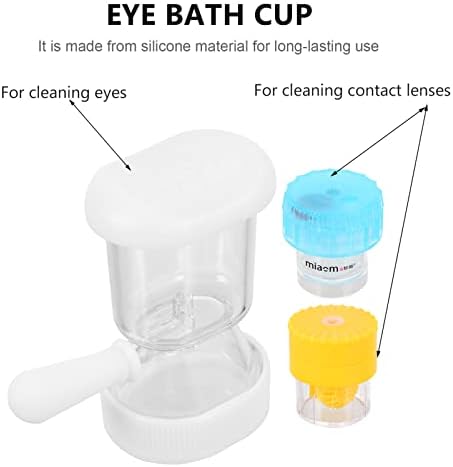 Балуу 3 парчиња чаши за миење очи очи за чистење чаша чаша за чистење на очи за очеви за очи, поставено силиконско око