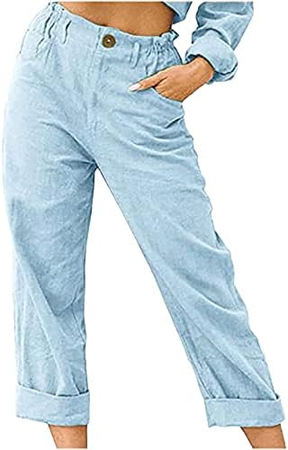 Shengxiny карго панталони жени обични цврсти џебови во боја, еластична половината удобно директно y2k пантолони