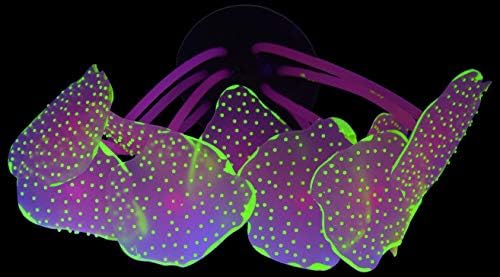 SciencePurchase UV блескав силиконски факс дискоком печурки розова корална декорација со вшмукување чаша база за аквариумски резервоари