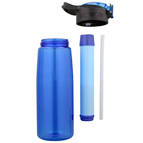 Шише за филтер за филтрирање на вода SDS - Сино филтрирање на шише со шише за филтрирање на шише за патување за безбедно прочистување