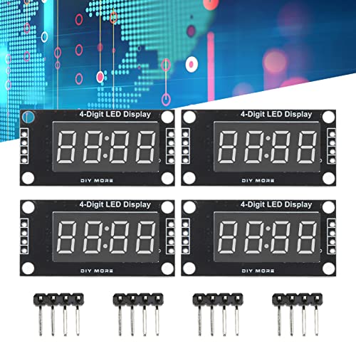 Дигитален модул за прикажување на цевки, лесна инсталација 7 сегмент TM1637 погон чип 0,36in 4 цифрен LED дисплеј додаток за машина за машина