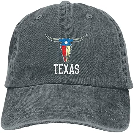 Знамето на Тексас знаме Лонгхорн лого Бејзбол капа Маж Каспет, прилагодливо капаче за сендвич со сендвич
