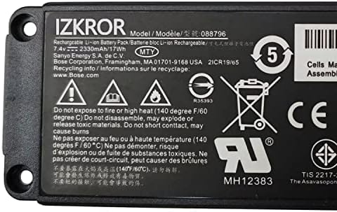 IZKROR 088796 17WH 2330MAH 2-клетки Замена на батеријата на Bluetooth Sounder за Bose SoundLink Mini 2 Серија 088789 088772 7.4V