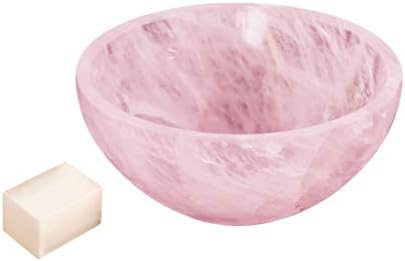 Рачно изработен врежан розов кварц камен фенг шуи сад духовен генератор на енергија, реики подарок заздравување кристал наполнет