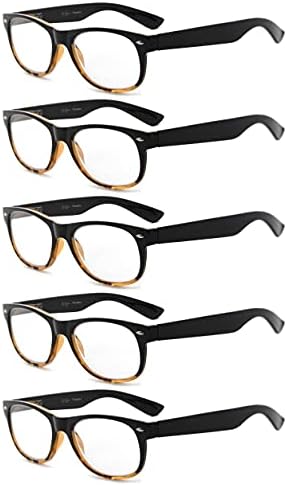 Очила Заштедете 10% На Комплет 5 Пакети Класични Очила За Читање и 5 Пакети Гроздобер Читатели Црна-желка +1.50