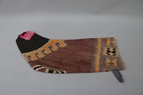 Подарок за подароци за перници Сарикаја, Божиќно порибување, рачно изработено порибување, Божиќни чорапи на Ацтек, Килим порибување,