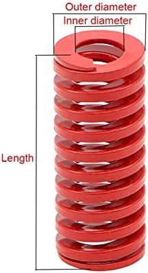AHEGAS SPRINGS RED средно оптоварување Компресија на печатот Пролет натоварен калал за мувла Пролет Надворешен дијаметар од 12мм x Внатрешен дијаметар 6мм x должина 20-80мм