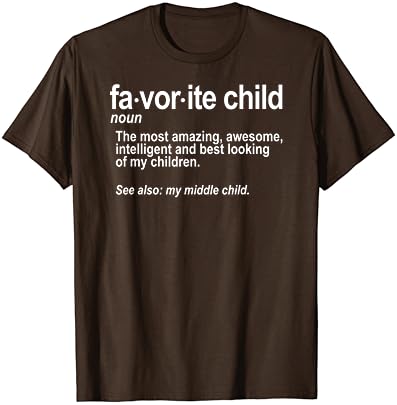 Омилена дефиниција за деца - Смешна маица за мама и тато средно дете