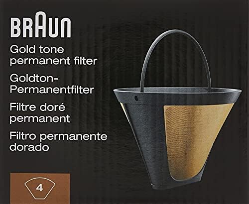 Златниот тон на Браун Постојан филтер за кафе, еднократно во форма на конус, не е потребен филтер за хартија, одговара на производителите