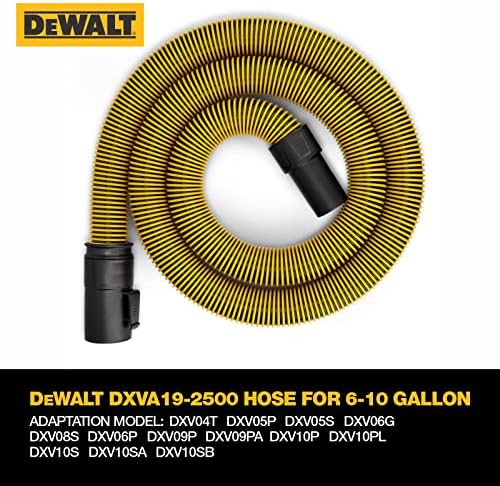 DeWalt DXVA19-2500 Ултра трајни вакуумски додатоци за вакуумски црева 1-7/8 , жолто