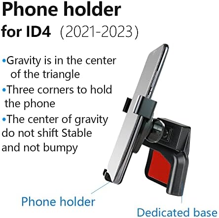 Држач за телефонски телефон Lunqin за ID.4 ID4 2021-2023 Автоматски додатоци за навигација за внатрешни работи за внатрешни работи за мобилна