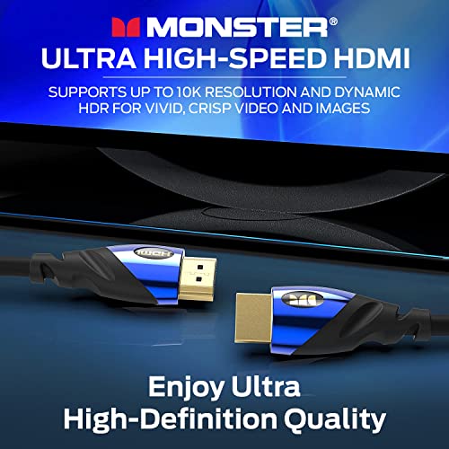 Чудовиште 8К HDMI Кабел Ултра Брз Кобалт 2.1 Кабел-48Gbps со eARC, 8K на 60Hz За Супериорен Квалитет На Видео И Звук-HDMI Кабли ЗА