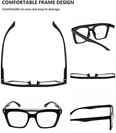 Очила за Очи 4-спакувајте Бифокални Очила за Читање За Жени Би-фокални Читачи на Мали Леќи +1.5
