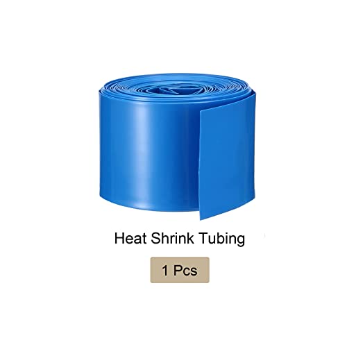 Цента за намалување на топлината на топлина Тенка PVC завиткана батерија, [за електрична енергија 18650, батерија за DIY] - 29,5мм рамен 5 m долги / сини / 1 парчиња