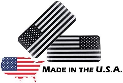 Црни опции рефлексивни налепници на тврда капа на знамето на САД - Инженер одделение - 1 x 2 - Количина 2 - Направено во САД