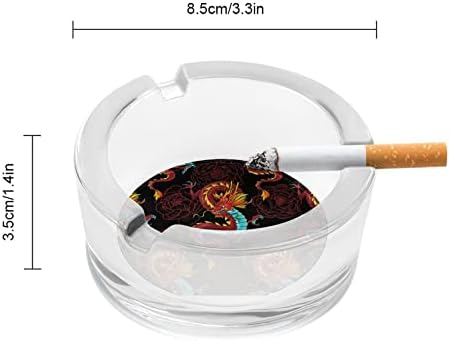Пепелници за цигари црвен змеј кристално стакло стакло од пепел пушење на држач за пепел за дома хотелска канцеларија маса врв